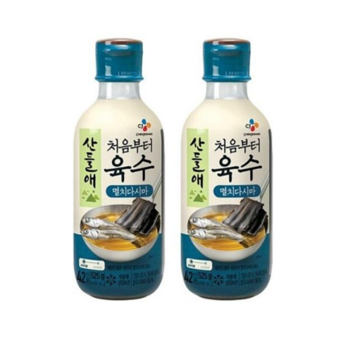 산들애 처음부터 멸치다시마육수 조미료, 525g, 2개