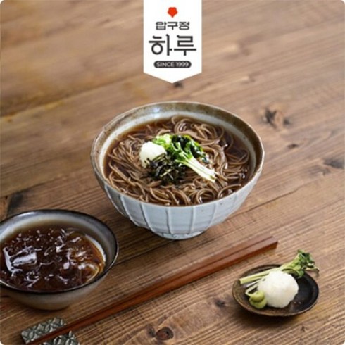 압구정하루 냉모밀 6팩 (생메밀면+생메밀육수+갈은무+미니와사비), 6개