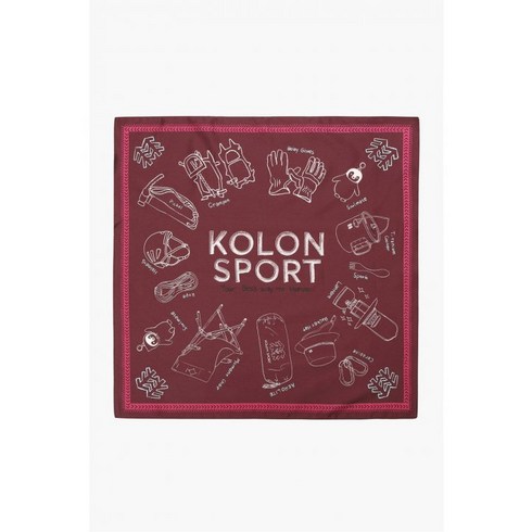 KOLON SPORT 남녀공용 크레용 반다나 QEAAX23110WIN, 와인, XXX