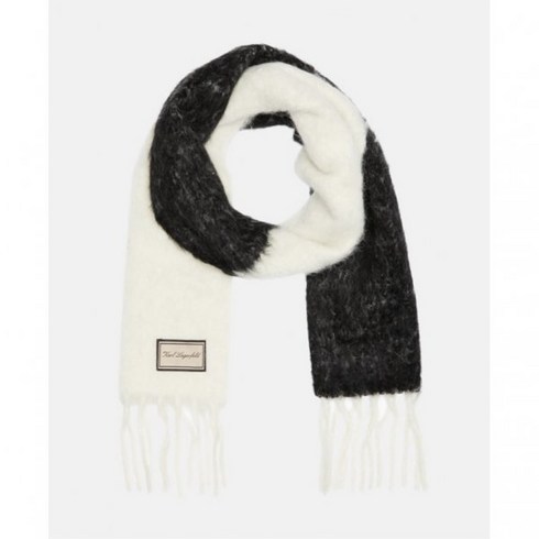칼라거펠트 wool 스카프 컬러 블랙 사계절 패션