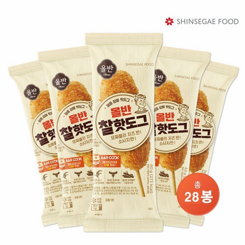 신세계푸드 올반 찰 핫도그 80g X 28봉, 28개, 상세설명 참조