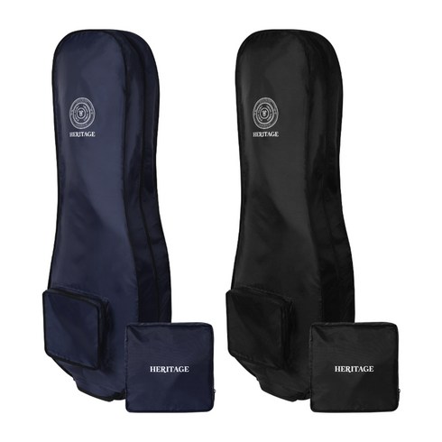 2023년 가성비 최고 골프항공커버 - 엑스앤글러브 헤리티지 골프캐디백 항공커버 주머니접이식, 블랙