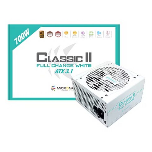 마이크로닉스700w - 마이크로닉스 Classic II 풀체인지 700W 80PLUS BRONZE 230V EU 화이트, ATX3.1 신버젼