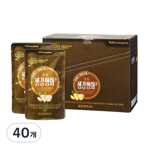 광동 생강쌍화진, 100ml, 40개