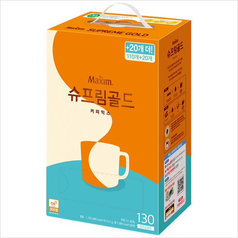 맥심 슈프림골드 커피믹스 130T, 13.5g, 130개입, 1개