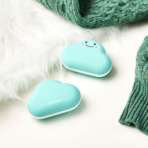2023년 가성비 최고 단미구름 - 단미 구름 휴대용 USB 충전식 손난로 보조배터리 3600mAh, 블루, CLOUD