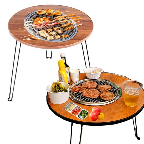 야외바베큐테이블 - [추석할인] 예랑꿈 당일발송 테이블 +가방+세트상품 화로대 캠핑 바베큐 화롯대 접이식 원형 야외 테이블