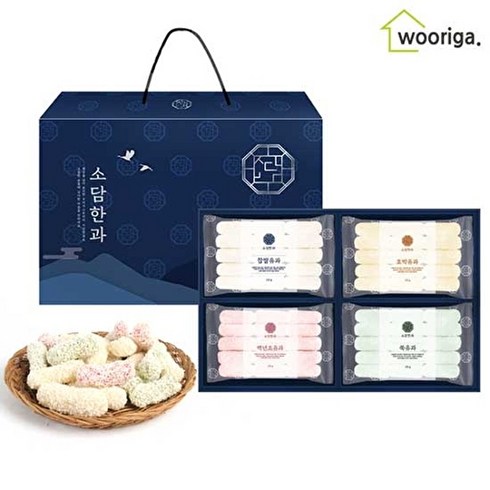 우리가스토리 찹쌀유과 선물세트 500g 소담한과 1호 설선물세트 명절선물세트, 소담한과 찹쌀유과 선물세트 1호, 단품