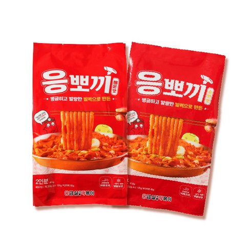 [4+1] [라면사리제공] 응떡 밀키트 응뽀끼 매콤달콤 떡볶이 맛집 국물떡볶이 5팩, 순한맛 (기본맵기]4+1(사리면 5개 증정)