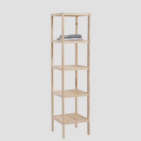 먼데이하우스 가 35055원 순수원목 선반장 3colors(세로5단), 선반장 내츄럴_세로5단