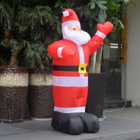 2023년 가성비 최고 에어산타 - LED 에어벌룬 대형 하얀수염 산타클로스 에어산타장식
