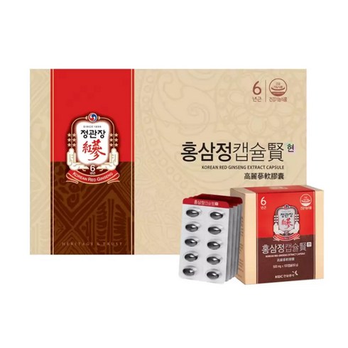 정관장 홍삼정 캡슐 현 100캡슐 X 2개입, 100정, 50g, 2개