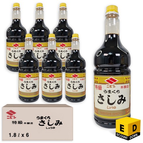 니비시 사시미 간장, 1.8L, 6개