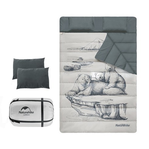 2023년 가성비 최고 네이처하이크6.3신형 - 2023 신형 네이처하이크 북극곰 침낭 그레이, 북극곰 그레이, 1개