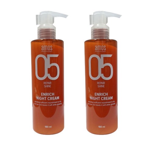 아모스프로페셔널 리페어샤인 나이트크림 헤어로션, 180ml, 2개