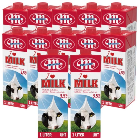 믈레코비타 mleko3.5 아이러브 수입멸균우유 1L(12입), 12개, 1L