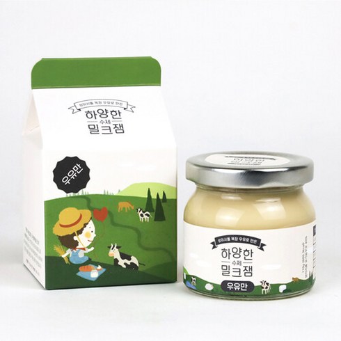 이제주몰 하양한 수제밀크잼 우유만(110g)x2개, 2개, 110g