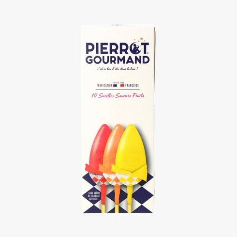 2024년 가성비 최고 피에로구르망 - 프랑스 피에로 구르망 Pierrot Gourmand 과일맛 막대사탕 10개 롤리팝 131g, 10팩
