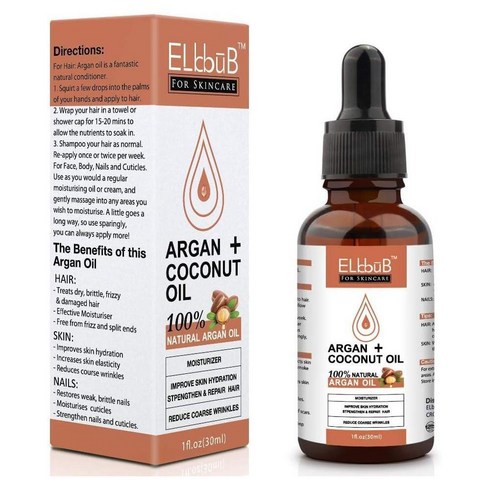 ELBBUB 스페인 아르간오일 코코넛오일 30ml, 1세트