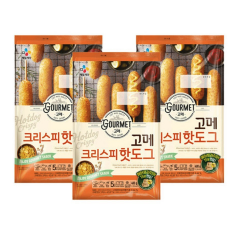 고메핫도그 - CJ제일제당 고메 크리스피핫도그 400G X 3개