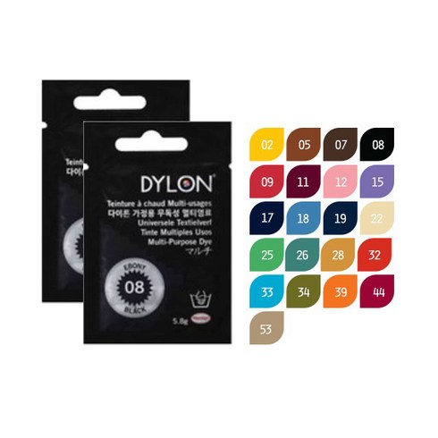 다이론 DYLON 멀티염료 5.8g 2개, 08 에보니블랙