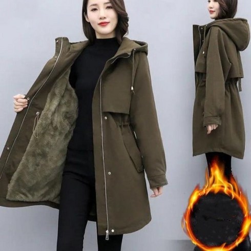 2023년 가성비 최고 아우터브랜드 - 쩐쿠 니트웜기모자켓 여성 겨울 후드 자켓 T1956