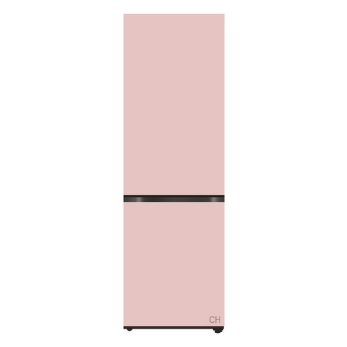 [색상선택형] LG전자 모던엣지 오브제컬렉션 2도어 냉장고 방문설치, 핑크(상칸), 핑크(하칸), Q342GPP133S