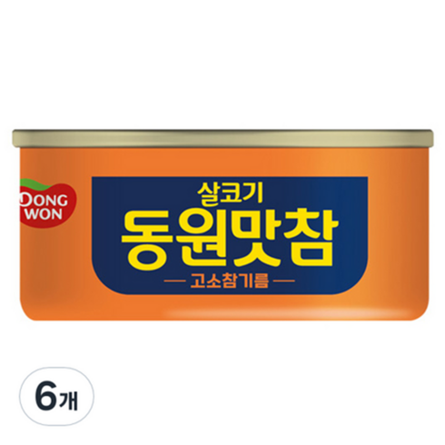 동원 살코기 동원맛참 고소참기름 통조림, 6개, 135g