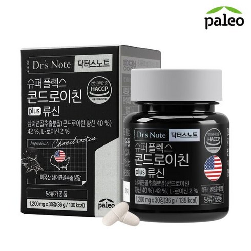 D_팔레오 닥터스노트 콘드로이친 plus 류신 12박스 - 팔레오 닥터스노트 콘드로이친 plus 류신 1 200mgX30정 1통, 1200mg, 1개