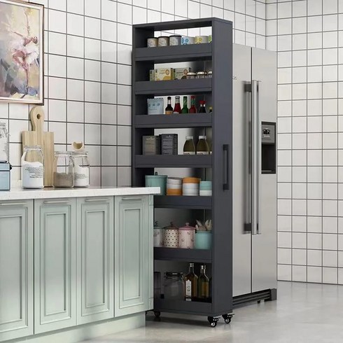 남쪽나무 5컬러 주방 수납장 틈새수납장 주방틈새수납장 15/25cm*45/55cm*186cm, gray