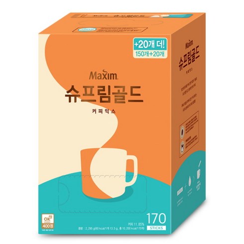 맥심 슈프림 골드 커피믹스, 13.5g, 170개입, 1개