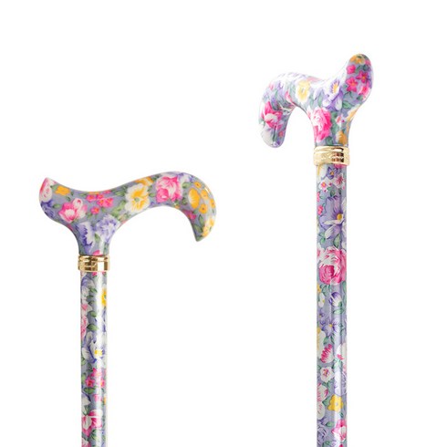 패션지팡이 - 클래식케인즈 길이조절식 패션 지팡이 Lavender Floral, 1개