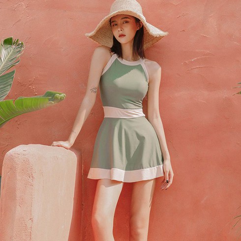 올탐 러블리 허리날씬 스커트 원피스 수영복, M