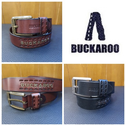 BUCKAROO 봄 가을 버커루 남여공용 버커루 금속 로고 소가죽 벨트