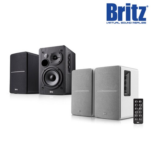 br-1600bt - 브리츠 BR-1600BT 2채널 북쉘프 블루투스 스피커, 화이트