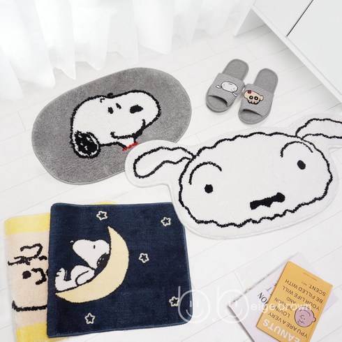 귀여운 발매트 스누피 짱구 발닦개 욕실 화장실 주방 홈스타일링, 프렌즈찰리