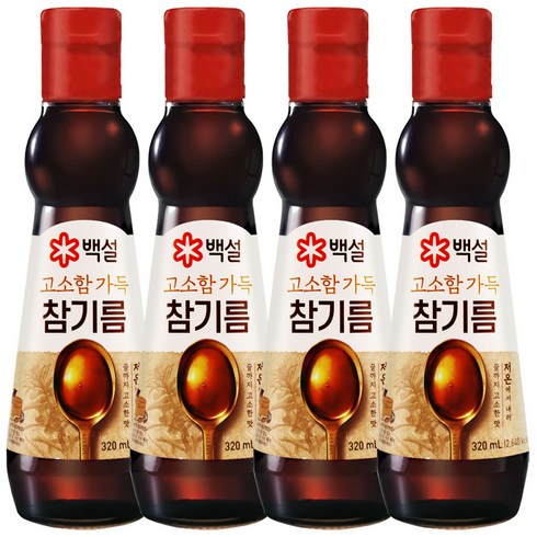 백설참기름 - 백설 진한 참기름, 320ml, 4개