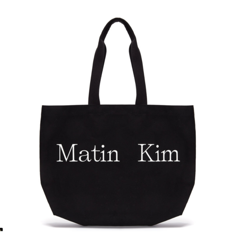 [국내매장판] MATIN LOGO ECOBAG IN BLACK 마뗑킴 에코백 블랙 보부상 가방 기저귀 가방