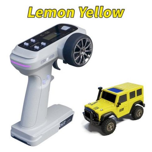 LDARC X43 - LDARC X43 1/43 미니 RC 전기 원격 제어 모델 자동차 데스크탑 크롤러 RTR 4WD 성인 장난감, 3) Lemon Yellow