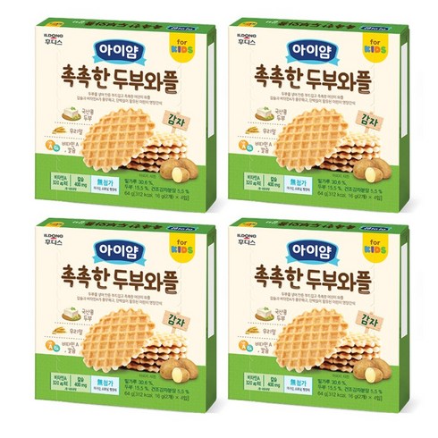 일동후디스 키요 촉촉한 두부와플64g(16gx4봉)x4개 아기과자, 감자맛, 64g, 4개