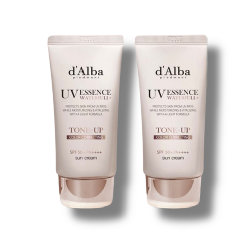 달바 워터풀 톤업 선크림 50mlx2 SPF50+ 핑크빛 물광 데일리 톤업 썬크림 추천, 50ml, 2개