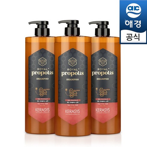 케라시스프로폴리스샴푸 - 케라시스 로얄 프로폴리스 레드 대용량 샴푸 1L, 1000ml, 3개