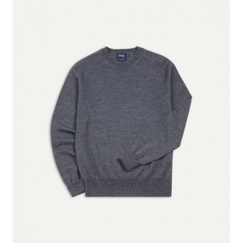 2024년 가성비 최고 드레익스 초어자켓 - 드레익스 Grey Merino Crew Neck Jumper