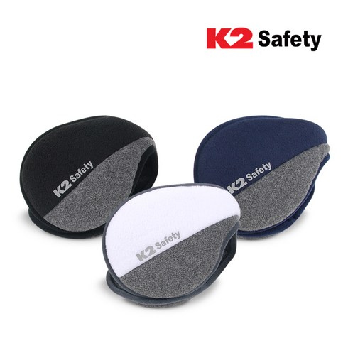 NEW K2 Safety 정품 방한 듀얼 방한귀마개/넥워머/니트터치장갑/비니, K2 Safety 귀마개, 네이비그레이