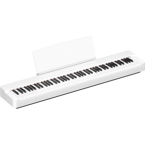 야마하 P225B 전원 공급 및 지속 페달이 있는 88Key 가중 액션 디지털 피아노 블랙P225B, White, Digital Piano
