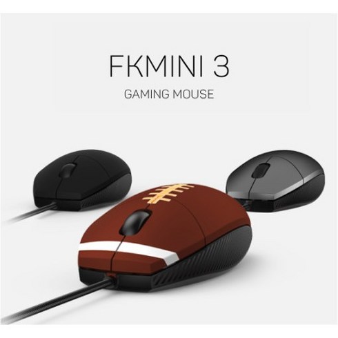 FKMINI 3 미니옵 게이밍 마우스 AGM-M6P, 럭비공