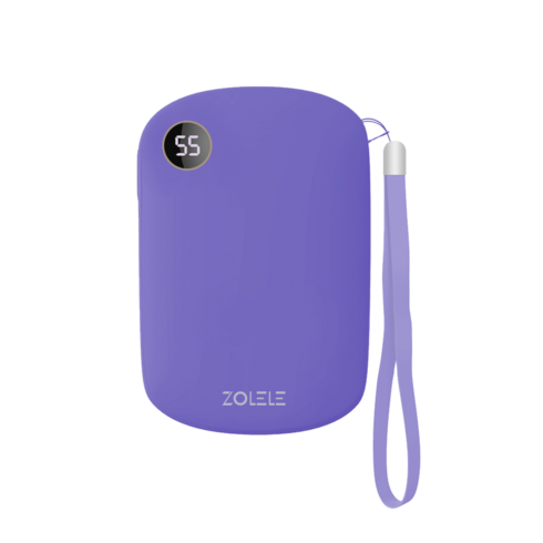 2023년 가성비 최고 조엘리 충전식손난로 - 조엘리 휴대용 충전식 손난로 쾌속 양면 발열 대용량 보조배터리 2 in 1 KC 인증 제품, 퍼플