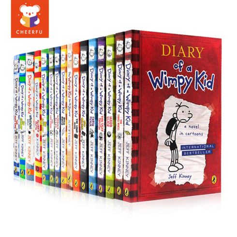 wimpykid - 16 Books/set Diary of A Wimpy Kid 영어원서 영어 배우기 스토리 북스 어린이를 위한 조기 교육 만화책, 16 books