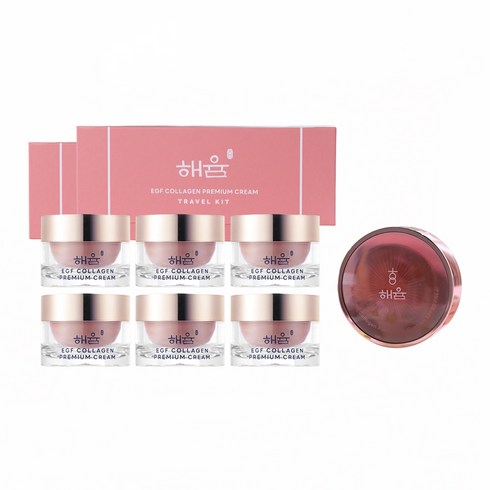 해윰 EGF 콜라겐 프리미엄 크림 10ml x 6통 CC쿠션 탄력 고농축 영양크림, 6개