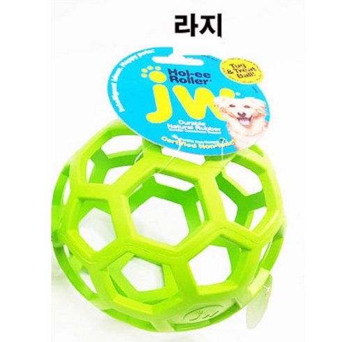 JW 홀리롤러 강아지장난감 애견볼 애견공 무독성 색상랜덤, jw홀리롤러 L